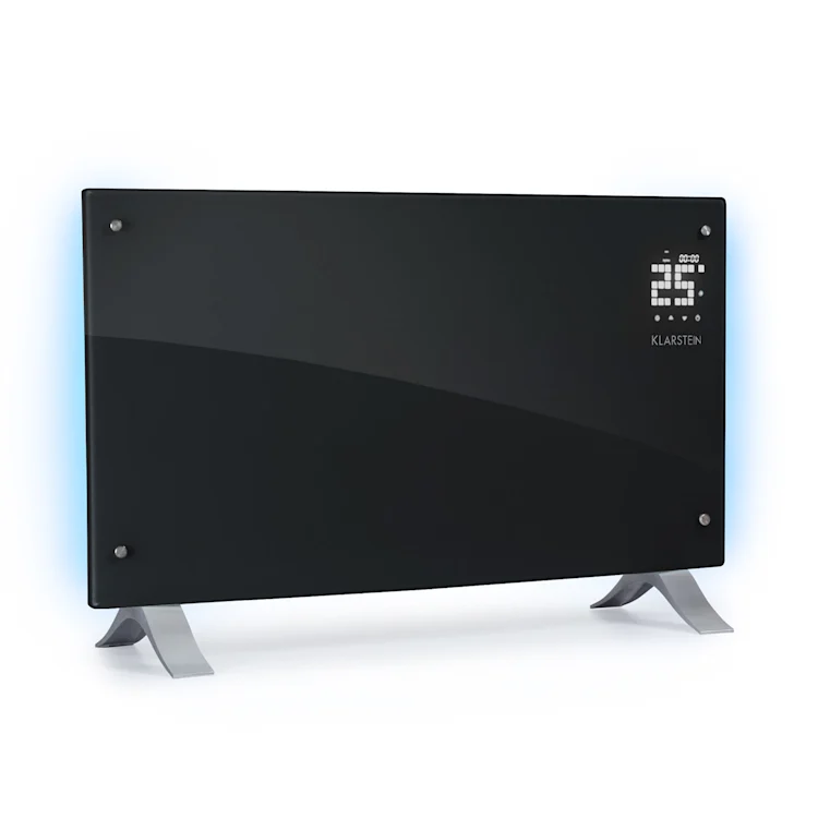 بخاری برقی خمیده کلارشتاین آلمان klarstein Bornholm Curved Ambient - با نور پس‌ زمینه LED کنترل هوشمند وای‌ فای